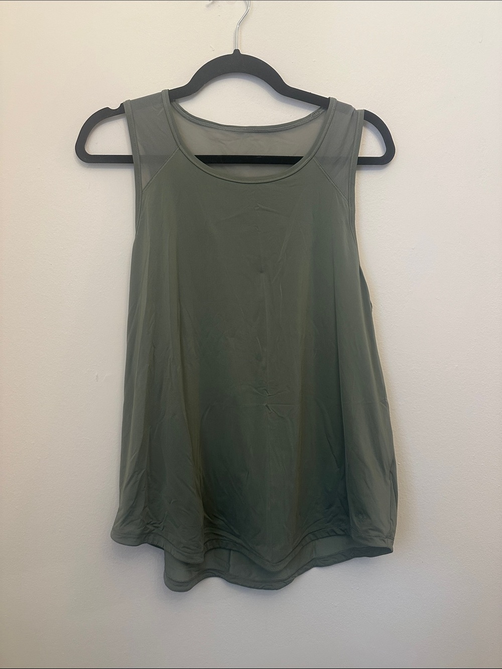Aerie Offline NWT Olive Green Athletic‎ Mesh Woman Tank Top Lightweight Sz L